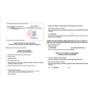 Giấy công bố Avatar Kem cừu dưỡng da cấp ẩm chống nhăn Golden Health