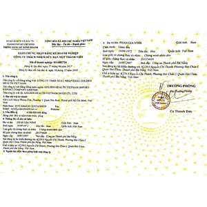 Giấy phép kinh doanh Golden Health